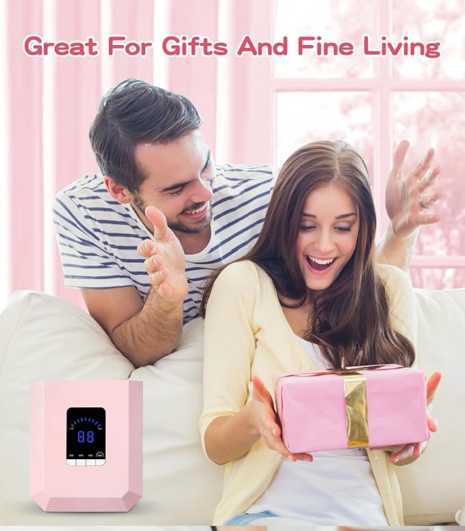 UV Nail Lamp Nail Dryer: Cordless Rechargeable UV Light for Gel Nails, 60W Professional Pink Nail Dryer with 4 Timer Setting & Auto Sensor, Wireless Fast Nail Light Curing Lamp for Salon & Home