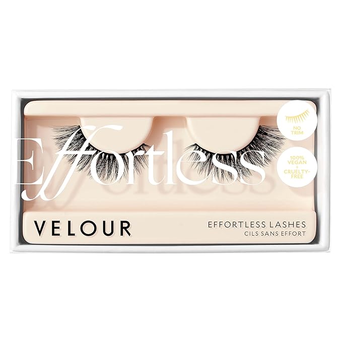 Velour Effortless Lashes, Natural Looking False Eyelashes, Fluffy & Lightweight No Trim Eyelashes, Reusable Fake Lashes For All Eye Shapes, Vegan & Cruelty-Free, Lash Glue not Included (Final Touch)