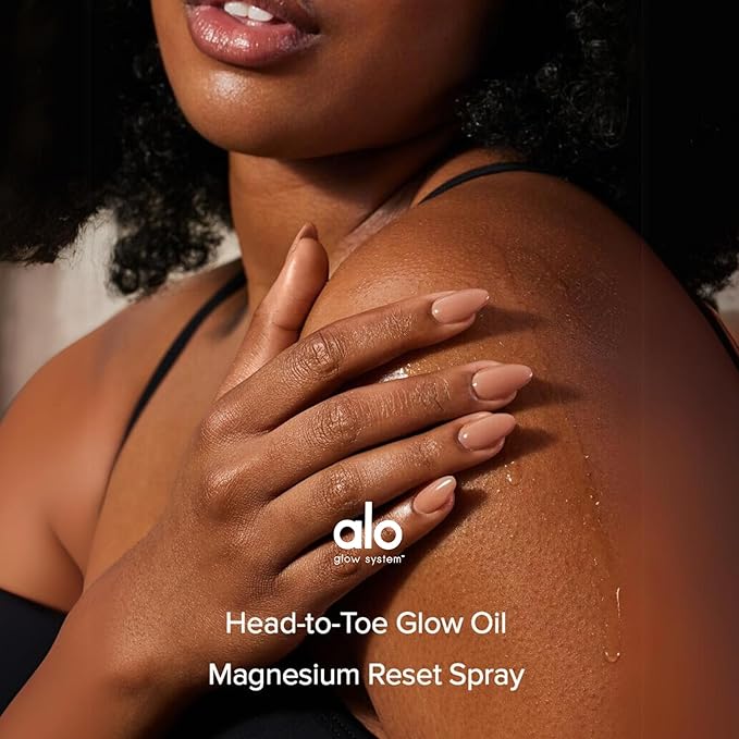 Alo Head-to-Toe Glow Oil | Glow-Boosting Natural Dry Body Oil | Jojoba, Amla, Aloe & Vitamin E | Hydrates & Nourishes Skin | Citrus Scent | 3.2 Oz