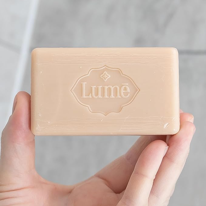 Lume Triple Milled Bar Soap - Rich Moisture & Gentle Cleansing - Paraben Free, Phthalate Free, Skin Safe - 5 ounce (Peony Rose)