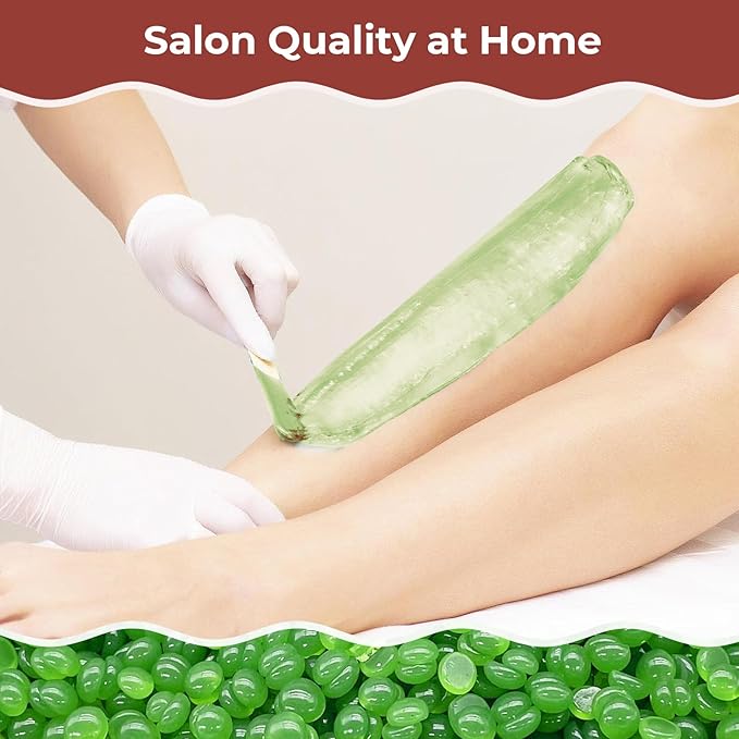 Wax Beads, Hard Wax Beads Hair Removal - 2.5 lbs Wax Beads for Sensitive Skin - Hard Wax Recommended for Full Body Bikini Brazilian Waxing (Aloe)