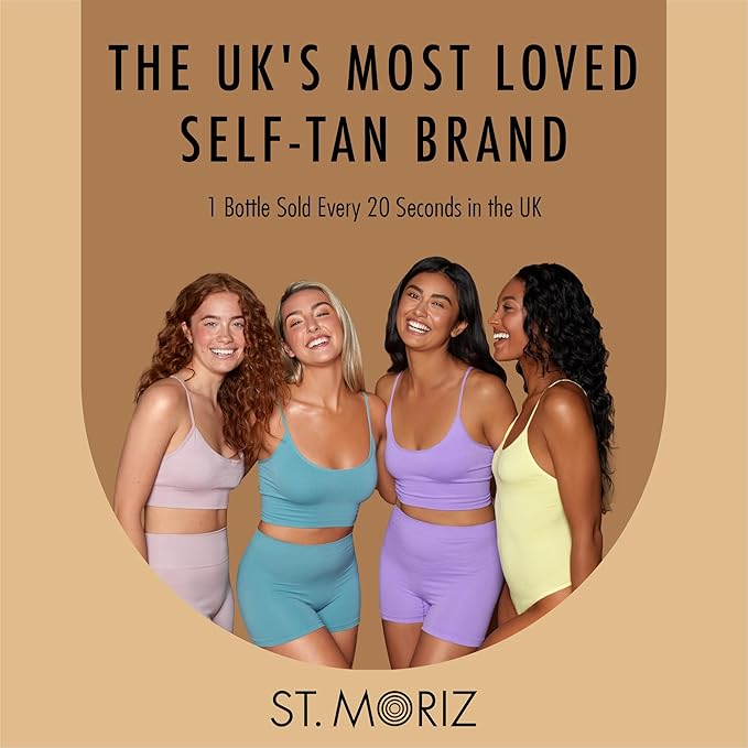 St Moriz Advanced Colour Correcting Tanning Mousse in Ultra Dark | With Hyaluronic Acid, Vitamin B5 & Advanced Skin Care Benefits | Adds Warmth To Deep Skin Tones | Fast-Drying Vegan Fake Tan | 200ml