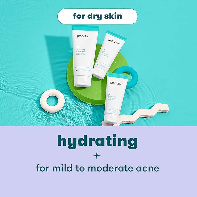Proactiv+ 3 Step Advanced Skincare Acne Treatment – Salicylic Acid Face Wash, Benzoyl Peroxide Pore Minimizing Treatment, and Salicylic Acid Hydrating Moisturizer - 90 Day Complete Acne Skin Care Kit