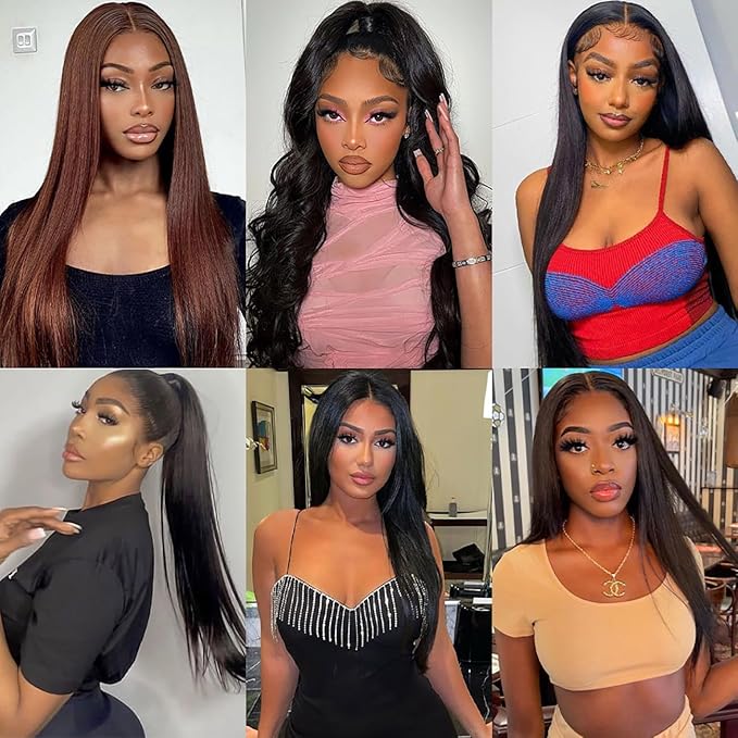 Straight Bundles Human Hair 100% Unprocessed Brazilian Virgin Human Hair Bundles 18 Inch Straight Bundles Natural Black Color Double Weft Straight Bundles For Women