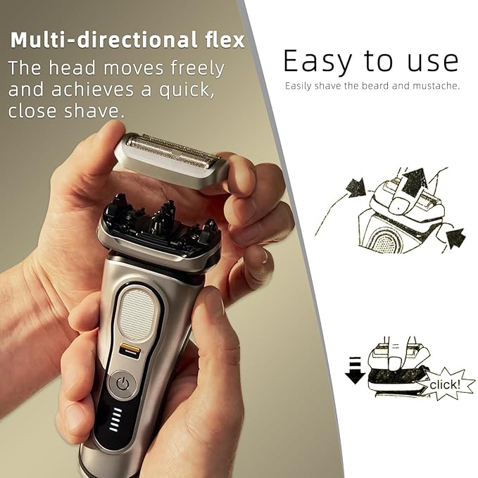 94M Series Razor Replacement Head Kit Compatible with Series 9 Aluminum Foil Electric Razors 9290cc, 9291cc, 9370cc, 9293s, 9385cc, 9390cc, 9330s, 9296cc and more