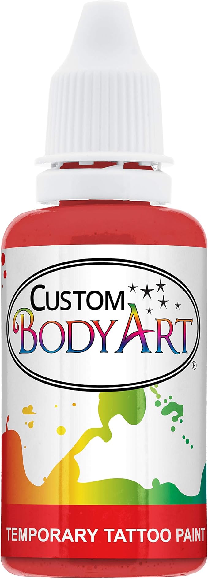 1-Ounce Red Temporary Airbrush Tattoo Body Art Paint Alcohol Based