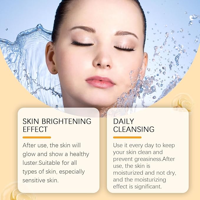 Turmeric Wash and Care Two Piece Set, Tuemeric Facial Cleanser & Turmeric Soap Combo, Turmeric Cleansing Mousse, Turmeric Face Wash and Soap Bundle for Face & Body, Deep Cleansing