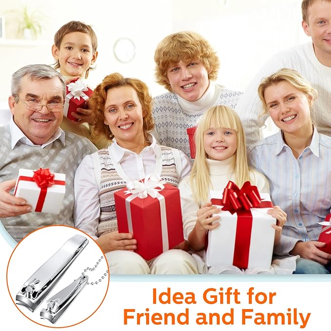 Lasnten 60 Pcs Nail Clipper Set Stainless Steel Fingernail and Toenail Clippers Individually Wrapped Nail Cutters Bulk, Large and Small