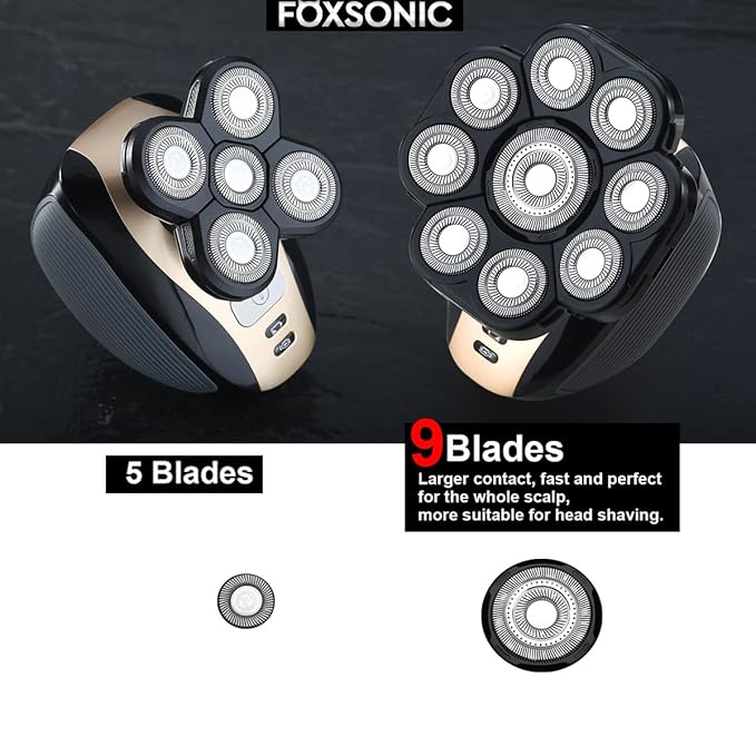 Upgraded 9 Blade Body Shaver Replacement Heads for Many Brands Electric Razor