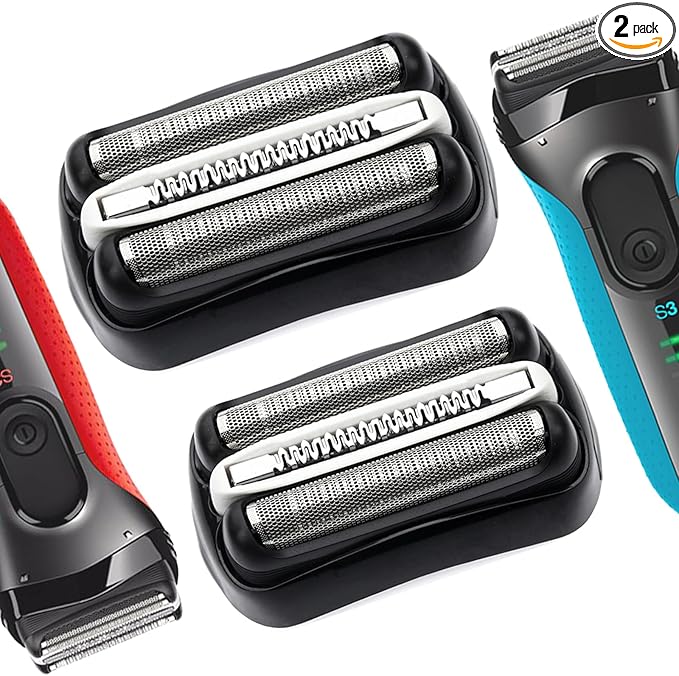 2Pack 32B Series 3 Electric Shaver Replacement Heads for S3 Foil & Cutter Razor Heads 3040s 3010s 3000s 3080s 380s-4, 390cc...(32B(Pack of 2))