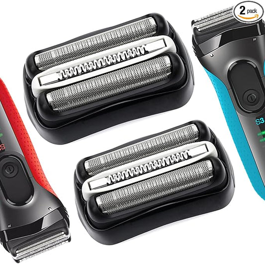 2Pack 32B Series 3 Electric Shaver Replacement Heads for S3 Foil & Cutter Razor Heads 3040s 3010s 3000s 3080s 380s-4, 390cc...(32B(Pack of 2))