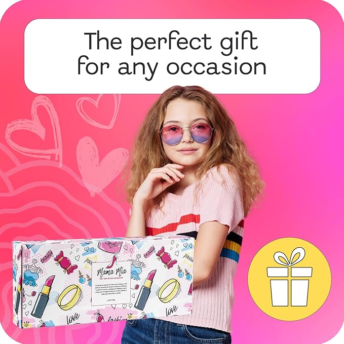 Mama Mia Perfume Set for Teen Girls, Kids Body Spray for Girls 10-12 & Teens, Body Mist for Teenage Girl, Fashion Collection 2 Stiletto-Shaped Perfumes Bottles