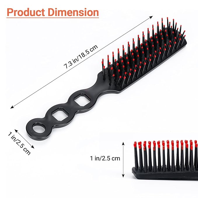 100 Packs Bulk Hair Brushes for Homeless, Anti Entangling Hair Brushes Anti Static Massage Combs, Disposable Plastic Hairbrush suitable Shelter Hotel Nursing Home Charity Church -Individually Wrapped