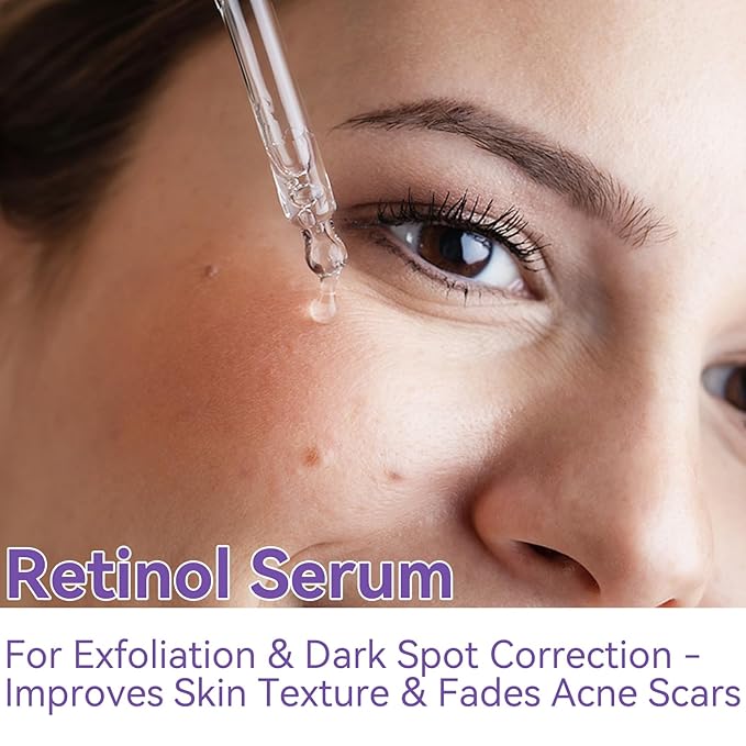 Retinol Serum for Face anti aging with Squalane Oil & Vitamin E Oil for Skin Care Night Repair Serum for Oily, Combination, Dry & Mature Skin for Daily Use 1Fl oz