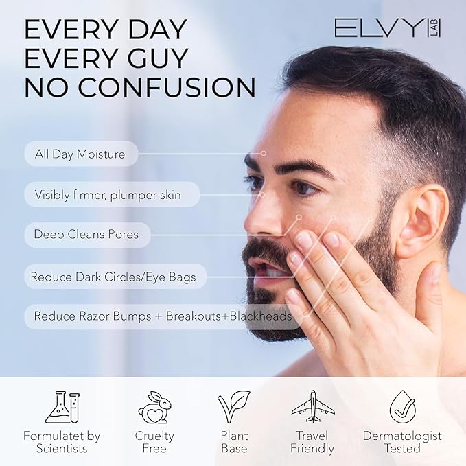 Complete Men's Skincare Set | 4-Step Grooming Kit with Cleanser, Vitamin C Serum, Face Moisturizer & Eye Cream | Hydrating and Rejuvenating Skincare for All Skin Types