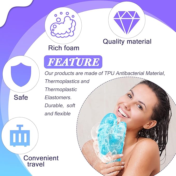 2 Pcs Honeycomb Exfoliating Glove Bath Mitt Body Spa Scrubber, Honeycomb Exfoliator Glove for Body Shower, Honeycomb Exfoliator Scrubber Sponge Shower Loofah, Quick Drying