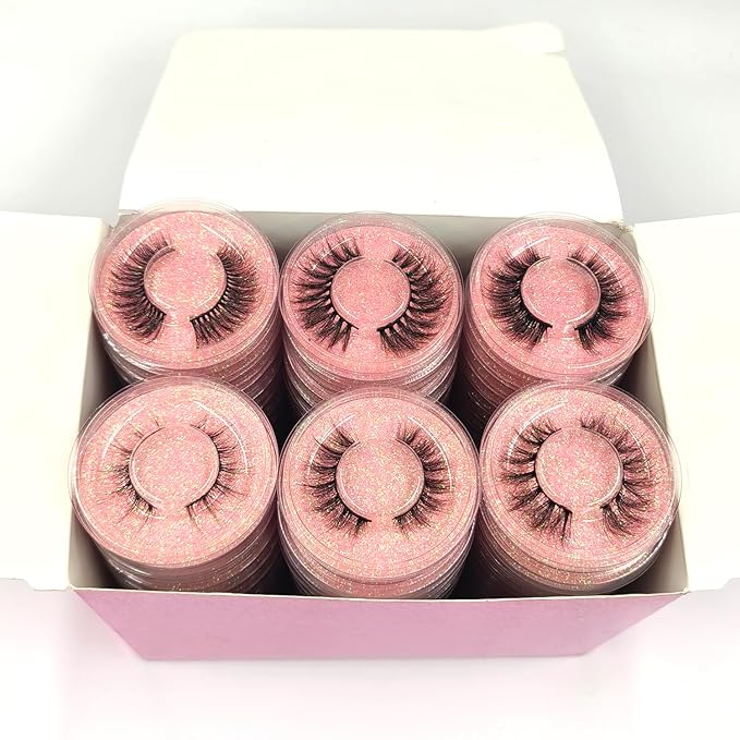 Wholesale Fales Eyelashes, Mink Lashes Thick 5D Volume Natural Fake Lashes Pack(50 Pairs)