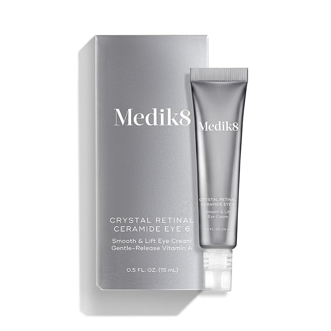 Medik8 Crystal Retinal Ceramide Eye 6 - Gentle Vitamin A Eye Cream - Reduces Appearance of Wrinkles - Perfect for Sensitive Skin - 0.5 oz