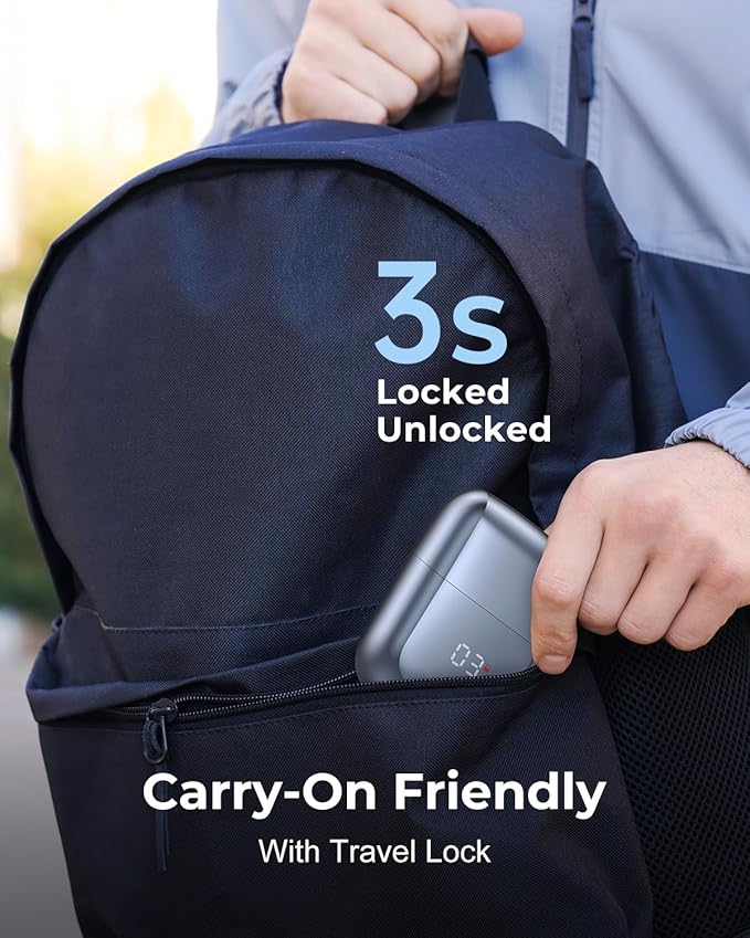 Foil Shavers for Men, Mini Electric Razors for Close Shaving Face with High Speed 3 Floating Blade Heads, USB C Fast Rechargeable Foil Shaver IPX7 Waterproof Wet Dry Travel Locked/Led Display