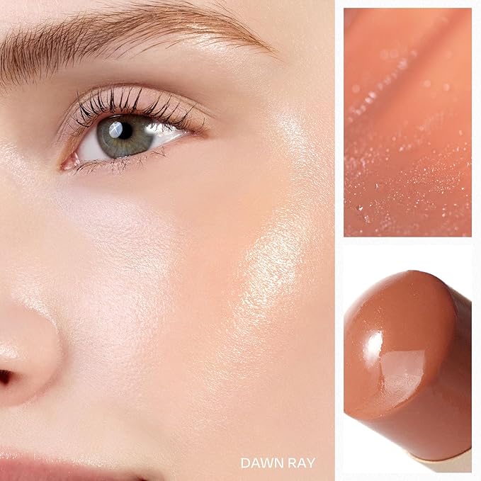 hince True Dimension Radiance Balm 10g - Shimmer Glow Face Highlighter Stick, Translucent Colors, Cream Blush Stick, Glass Skin in a Balm, Korean Beauty, Natural Makeup (DAWN RAY, TP002)