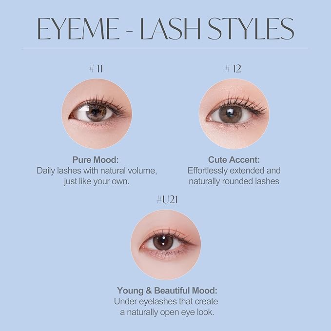 Eyelash x Artist Collaboration NO.U21 Under – 5 Set Pack, Lightweight False Eyelashes for a Natural Underlash Look, Soft Lashes for Lower Lash Styling, Glue Not Included, K-Beauty