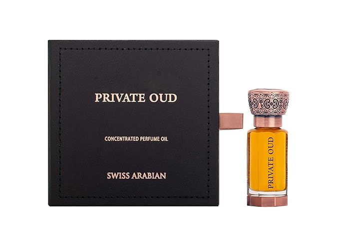 Swiss Arabian Private Oud - Luxury Products From Dubai - Long Lasting, Addictive Personal Perfume Oil Fragrance - A Seductive Signature Aroma - 0.4 Oz