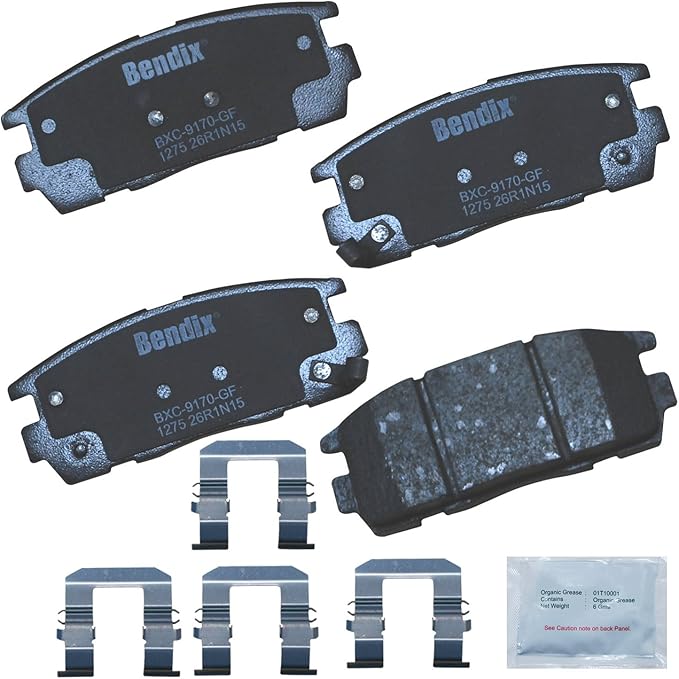 Bendix Priority1 CFC1275 Ceramic Rear Brake Pads for Chevrolet Captiva Sport 2015-2008, Equinox 2017-2007, GMC Terrain 2017-2010, Pontiac Torrent 2009-2007, Saturn Vue 2010-2008, Suzuki XL-7 2009-2007
