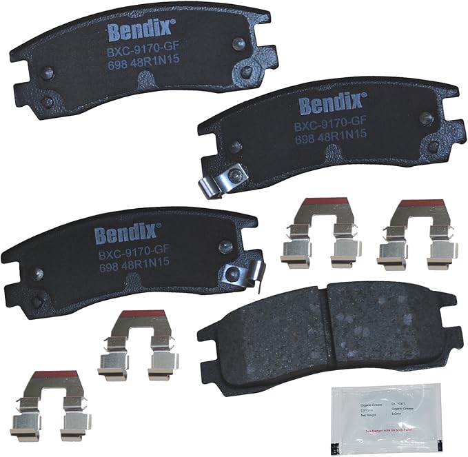 Bendix Priority1 CFC698 Ceramic Rear Brake Pads for Select Models Buick,LaCrosse,Regal,Rendezvous,Chevy,Monte Carlo,Venture,Olds,Intrigue,Silhouette,Pontiac Aztek,Grand Am,Prix,Montana