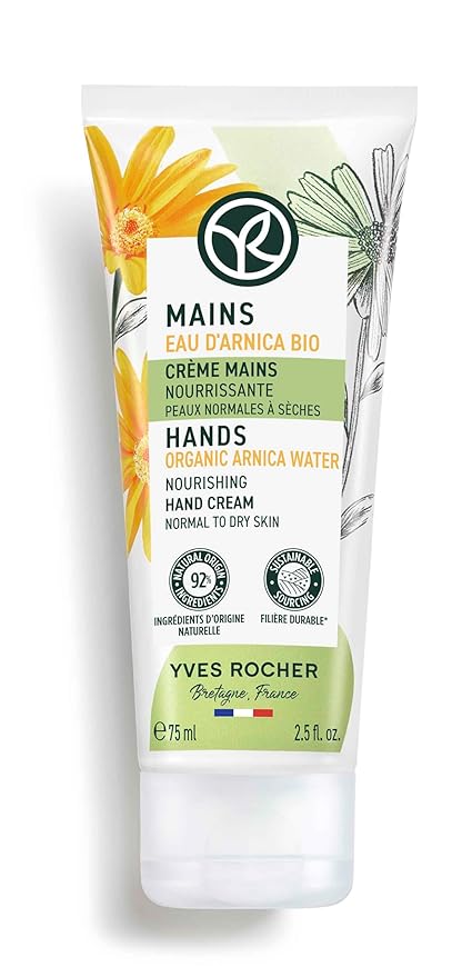 Yves Rocher PUR ARNICA Restorative Hand Cream Intensive Hand Care for Very Dry Skin with Organic Arnica