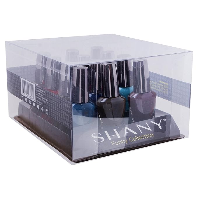 SHANY Nail Polish Set - Nail Lacquer Quick Dry, Full Size, Vibrant, Colorful, Trendy, Semi Glossy, Shimmery, Matte Nail Polish Set - 12 Colors - Funky Collection
