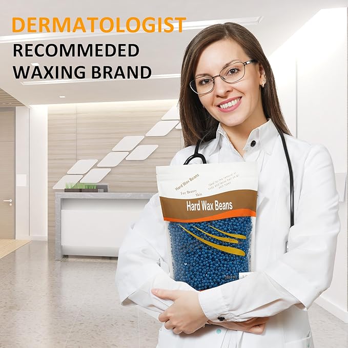 Sunvivi Hard Wax Beads for Hair Removal 2.5lb, Brazilian Bikini Hard Waxing Kit for Sensitive Skin, Perfect for Coarse Hair Full body Legs, Face and Underarms