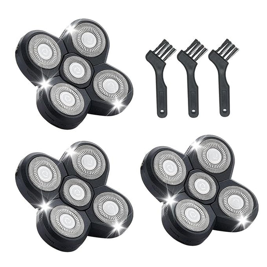 3PCS Shaver Replacement Blades Compatible with Freedom Bald Men Head Shaver Kit,5 Head Shaver Heads for Bald Men Head and Face Electric Razor Shaver Replacement