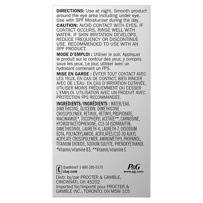 Olay Retinol 24 MAX Night Eye Cream, 0.5 oz