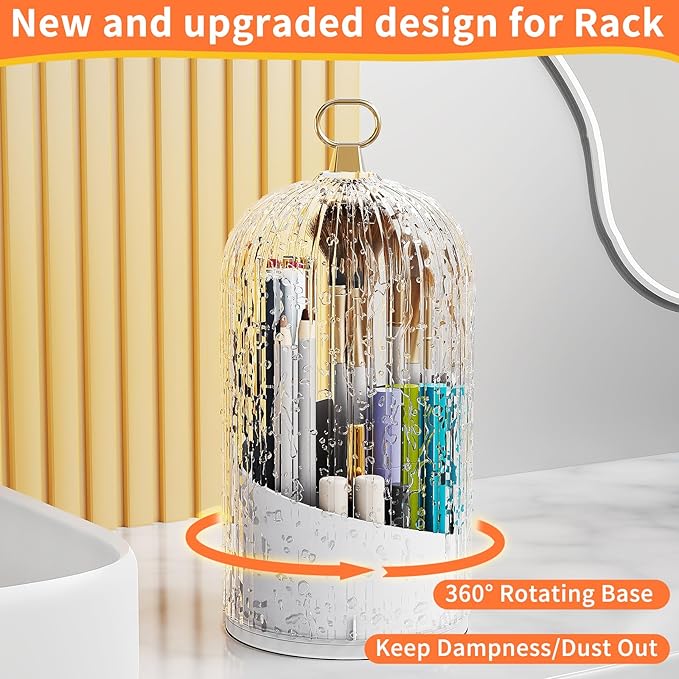 Makeup Organizers Skincare organizers with 2-Layer Storage Box and Transparent Cover Waterproof Dustproof Cosmetics Display Cases with Brush Holder for Countertop Vanity Bathroom Dresser Gift(Green)