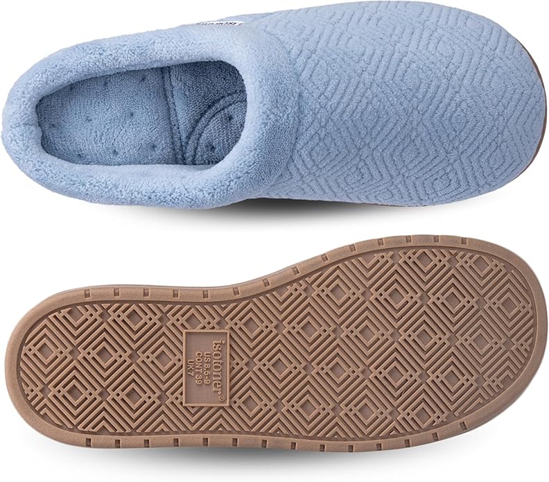 isotoner Women's Diamond Microterry Gemma Clog Slipper