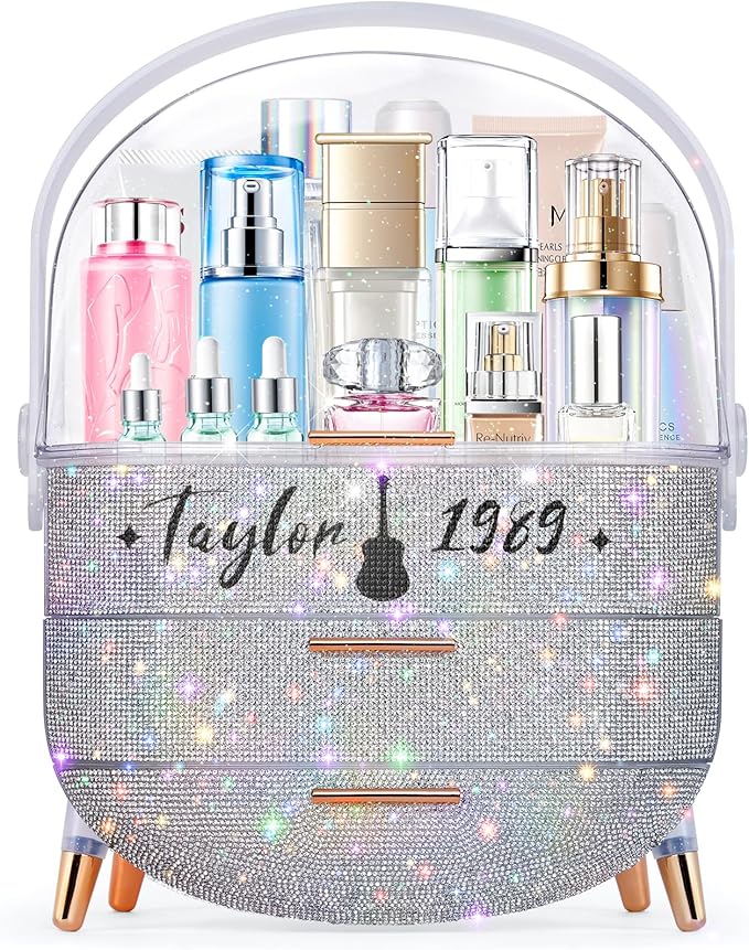 Teen Girls Gift Makeup Organizer,Skincare Organizer Jewelry Storage,Cosmetics Storage and Display Case,Make Up Holders and Organizers for Countertop,Bathroom Organizer (Taylor)