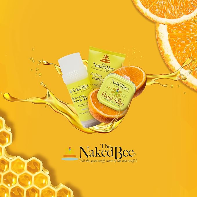 The Naked Bee Orange Blossom Honey Hand Cream (3.25 oz) Intensive Nourishing Cream for Smoother and Softer Hand - Deep Moisture and Repair for Dry Skin
