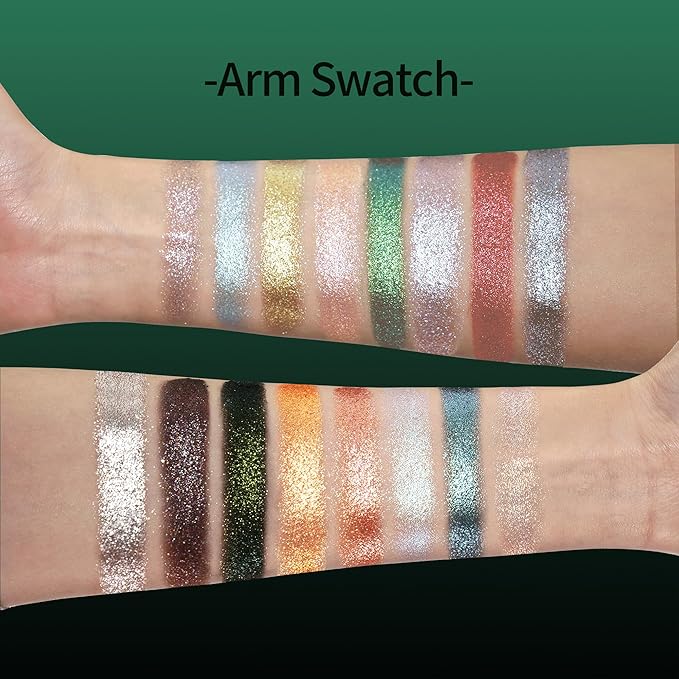 16-Color Eyeshadow Palette Shimmering Multi-Effect Tones Waterproof for a Mesmerizing Glow #08 Ambition