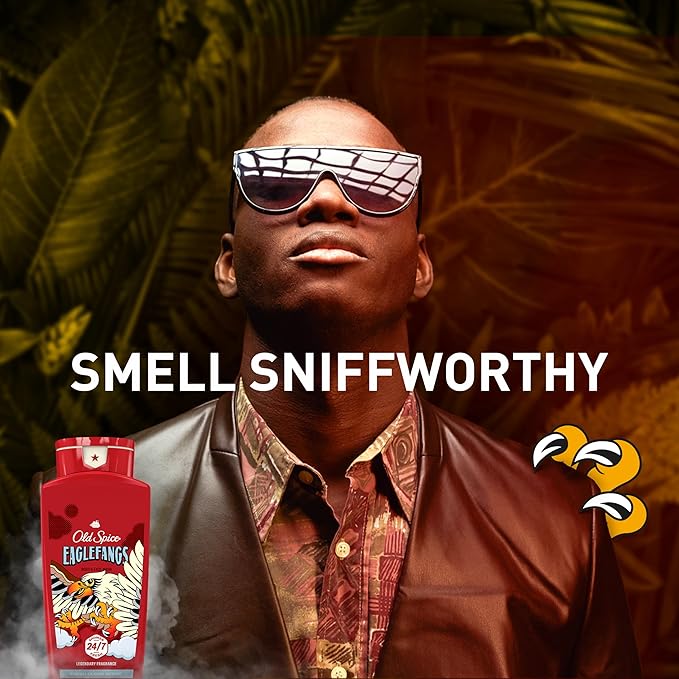 Old Spice Cleansing Body Wash for Men, 3X Defense, 24/7 Shower Fresh with Lasting Scent, 2-in-1 Body & Face Wash, Eaglefangs with Fresh Cloud Scent, 24 oz (Pack of 4)