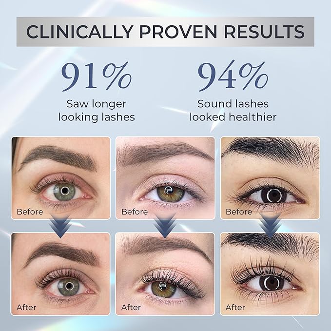 Abera Misan Eyelash Growth Serum (Upgrade Version) - Natural Lash Booster and Lash Enhancer, Regenerating and Nourishing Lashes Longer and Thicker (C. Set of 3)