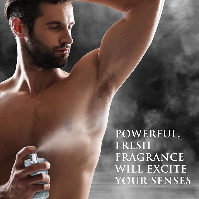 Victorious for Men Eau De Toilette - Woody & Aquatic Fragrance - Aromatic Bay Leaf & Jasmine & Woody Base of Guaiac Wood, Patchouli, Oak & Ambergris - Fresh & Sporty Composition - 100ml Spray Bottle