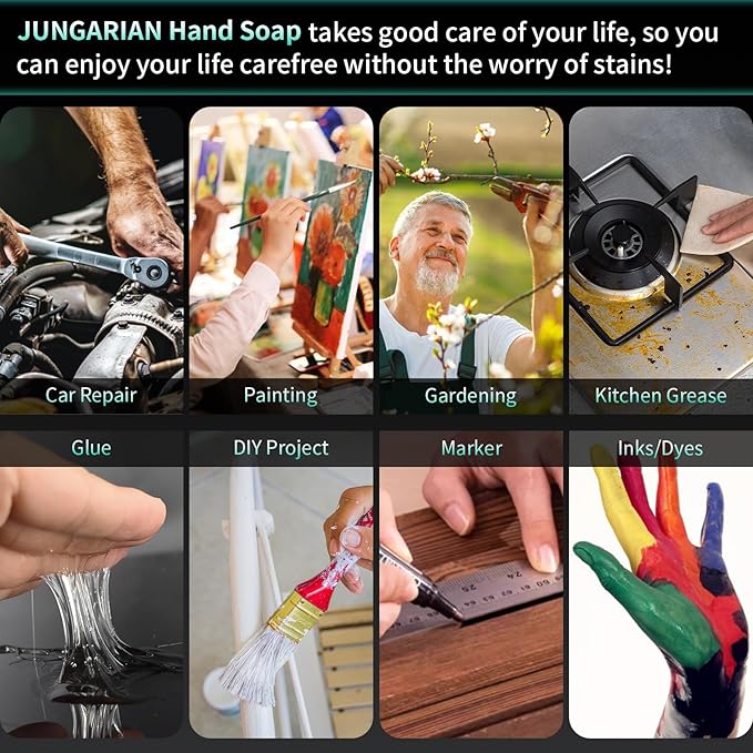 30s Fast Clean Industrial Hand Cleaner for Mechanics - 2X Concentrated Formula Mechanic hand Soap to Absorb Tough Grease, Oil, Paint & Dirt, Odour-removing (35.2oz)