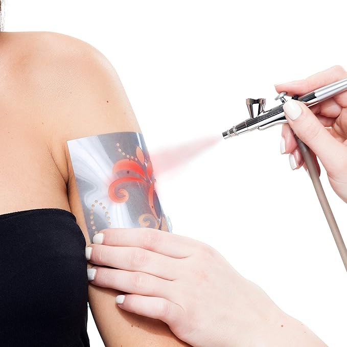 1-Ounce Red Temporary Airbrush Tattoo Body Art Paint Alcohol Based