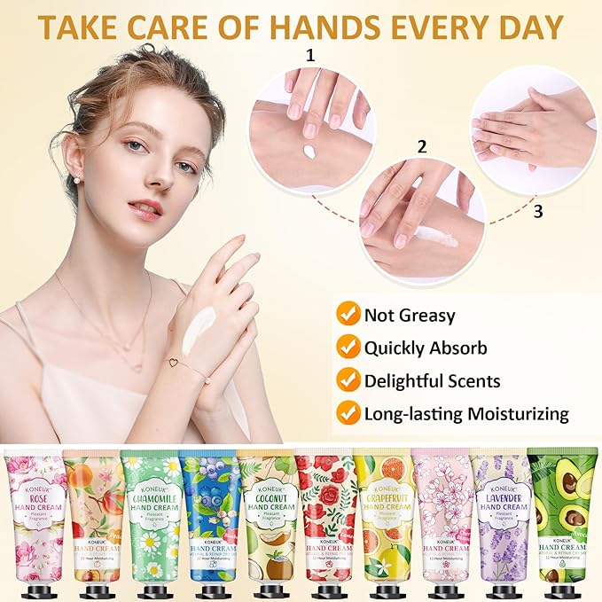240 Pack Hand Cream Set For Women, Mothers Day Gifts, Nurse Gifts, Bridal Shower Gifts and Teacher Appreciation Gifts, Bulk Moisturizing Hand Lotion Travel Size for Dry Cracked Hands