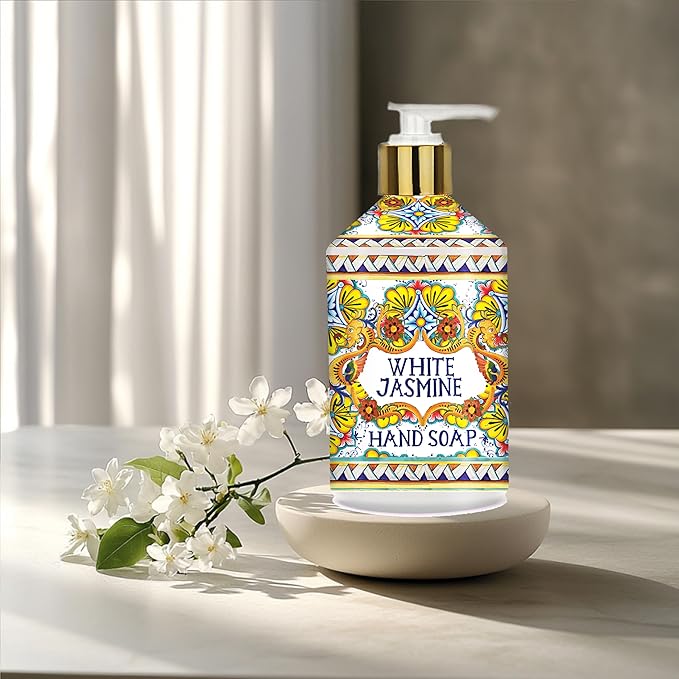 Villa Flora Hand Soap Set, 8 x 21.5oz bottles - Sea Salt Verbena, Coconut Citrus, Orchid Vanilla, and White Jasmine. Home and Body Company