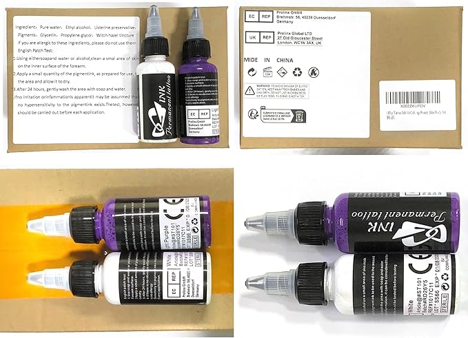 14Pcs Tattoo Ink 14 Colors Set 1 oz 30ml/Bottle Tattoo Inks Pigment Kit for 3D Makeup Beauty Skin Body Art