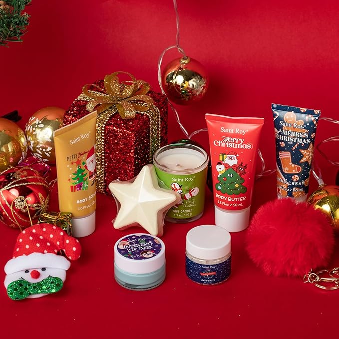 Christmas Gift Set, Bath and Body Gifts Sets for Women, Merry Christmas Surprise Box, 15pcs Luxury Spa Gifts for Her, Teen Girls, New Year Surprise Christmas Skincare Set, Advent Calendar