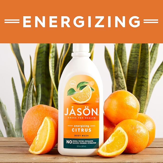 JASON Citrus Energizing Body Wash, For a Gentle Feeling Clean, 30 Fluid Ounces
