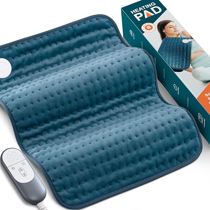 XX-Large Heating Pad for Back Pain Relief, Neck, Shoulder & Cramps - 16''x24'', Moist/Dry Heat, Auto-Off, Machine Washable - Ideal Gift for Christmas & Mother's Day - Gifts for Women, Mom Dad Daughter
