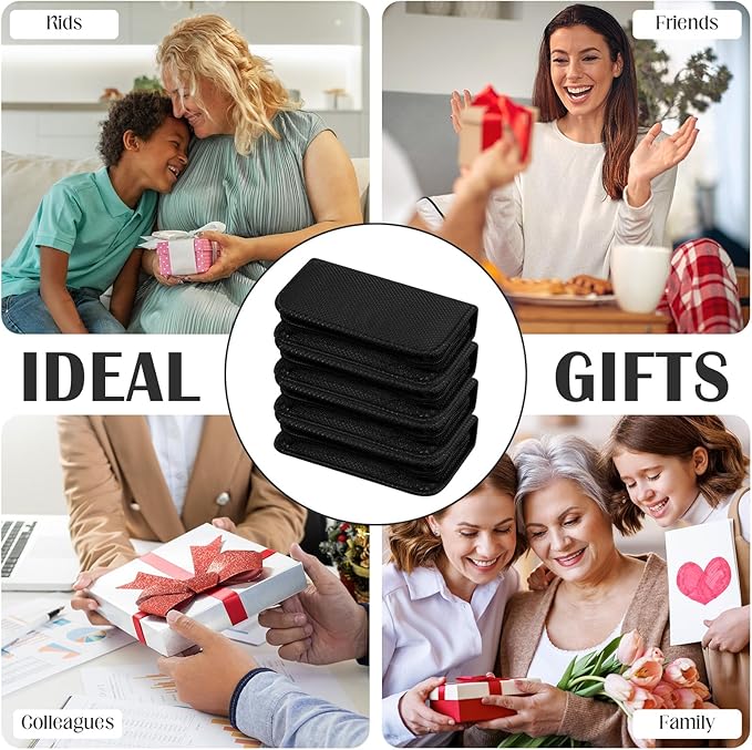 Coume 24 Sets Nail Kit Manicure Set Bulk with Zipper Professional Nail Clippers 8 in 1 Stainless Steel Nail Care Tools with Luxurious Travel Case Gifts for Men Women Friends Colleagues (Black)